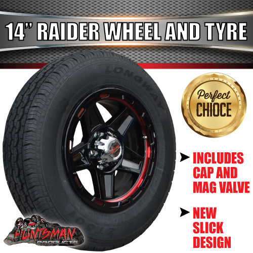 14" Trailer Caravan Raider Alloy Rim & 185R14C Tyre suits Ford. 185 14