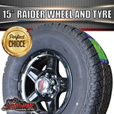 15" Trailer Caravan 6 Stud Raider Mag & 235/75R15 LT Tyre. 235 75 15