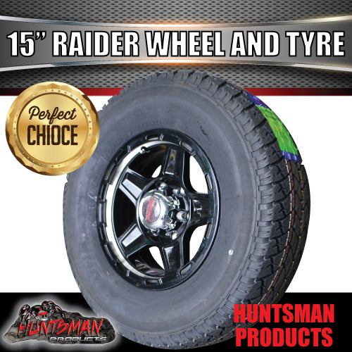 15" Trailer Caravan 6 Stud Raider Mag & 235/75R15 LT Tyre. 235 75 15