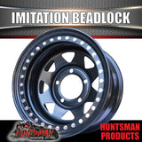 16X8 5/150 PCD -25 Offset Steel Imitation Beadlock Rim.   Fits Toyota Landcruiser