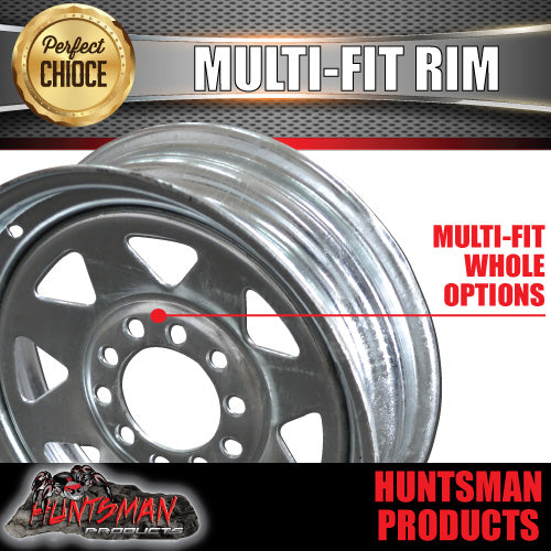 13" Galvanised Sunraysia Boat Trailer Multi fit Wheel Rim suit Ford & HT Pattern