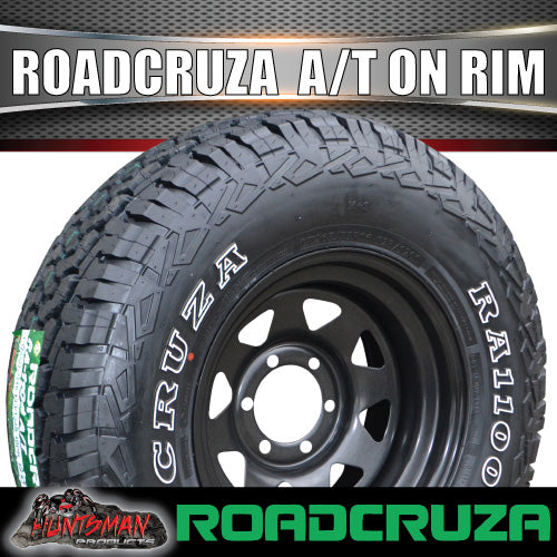 225/75R16 L/T Roadcruza  RA1100 on 16" Black Steel Rim. 225 75 16