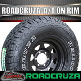 225/75R16 L/T Roadcruza  RA1100 on 16" Black Steel Rim. 225 75 16