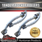 5 Leaf Trailer Caravan 2500Kg Galvanised Dacromet Rocker Roller Tandem Spring Set.  7mm Thick Springs!