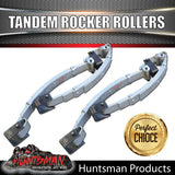 6 Leaf Trailer Caravan 3000Kg Dacromet Rocker Roller Springs & High Tensile U Bolt Kit.  7mm Thick Springs!