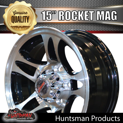 15x5 Trailer Caravan Rocket Alloy Mag Wheel: suits Ford pattern