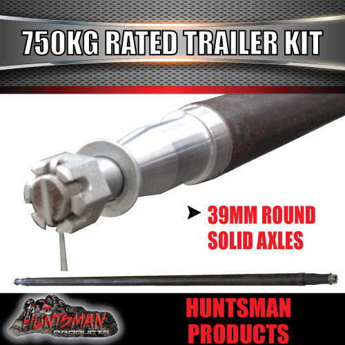750Kg DIY Trailer Kit, Solid Axle, S.G Cast Hubs, Heavy duty Springs & U bolts