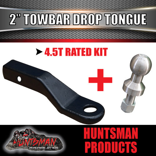 2" Drop Forged Towbar Tongue & 70mm Tow Ball. Suit Hayman Reece ARB TJM