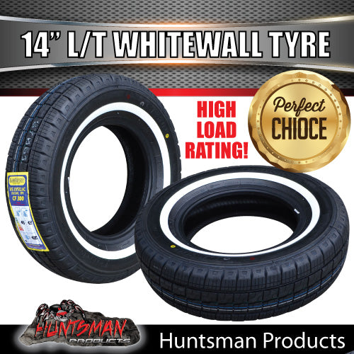 195R14C 106/104R Comforser CF300 14" Commercial Whitewall Tyre. 25mm White Line 195 14