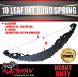 1x 10 Leaf Off Road Trailer Caravan Camper spring 2500Kg (per pair) with Rebound Straps. Shot Peened