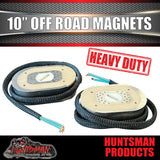 Pair Trailer Caravan 10" Off Road electric Backing Plate Magnets & Springs L&R