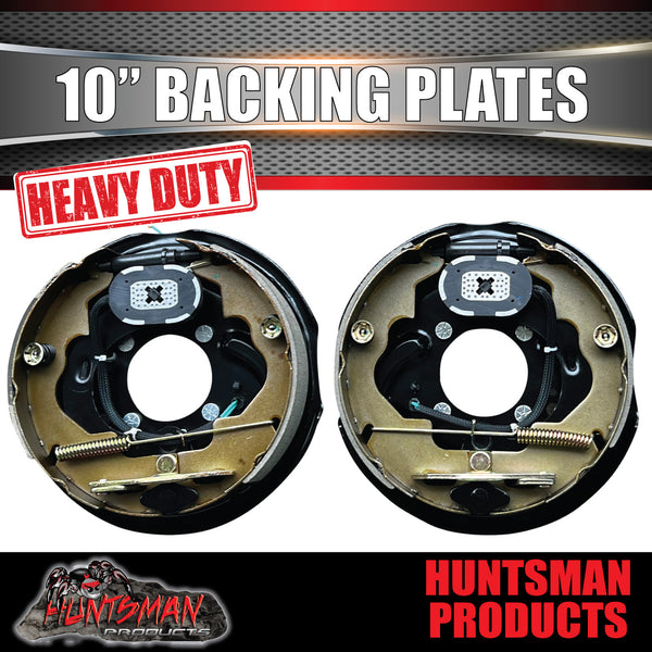 2x 10" Trailer Caravan Electric Brake Backing Plates. Quality Strong Magnets