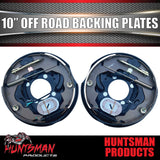 4x 10" Off Road Trailer Caravan Electric Brake Backing Plates With Park Lever