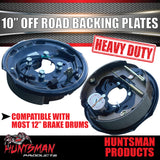 2x 10" Off Road Trailer Caravan Electric Brake Backing Plates With Park Lever