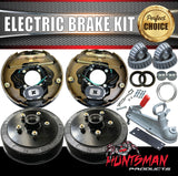 10" 5 Stud Trailer Caravan Horse Float Electric Drum Brake & Coupling Kit.