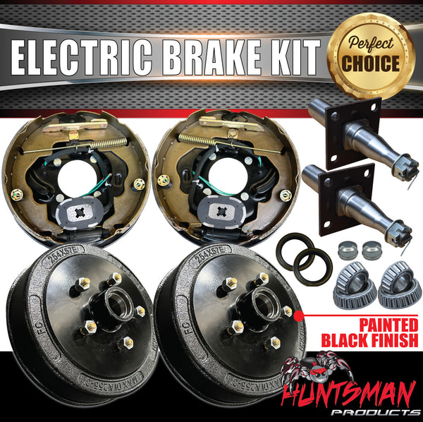 10" Trailer Caravan Electric Drum Brake Kit + 45mm Sleeve Stub Axles