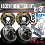 10" 5 Stud Trailer Caravan Electric Dum Brake & Coupling Kit With Japanese Koyo Bearings