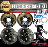 10" 6 Stud Trailer Caravan Electric Brake Kit + 45mm Sleeve Stub Axles & Japanese Koyo Bearings