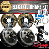 10" 5 Stud Trailer Caravan Electric Brake Kit & 45mm Sleeve Stub Axles + Japanese Koyo Bearings