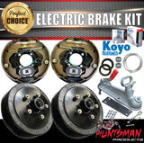 10" 5 Stud Trailer Caravan Electric Drum Brake & Coupling Kit + Japanese Koyo Bearings