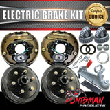 10" 6 Stud Trailer Caravan Electric Drum Brake & Coupling Kit.