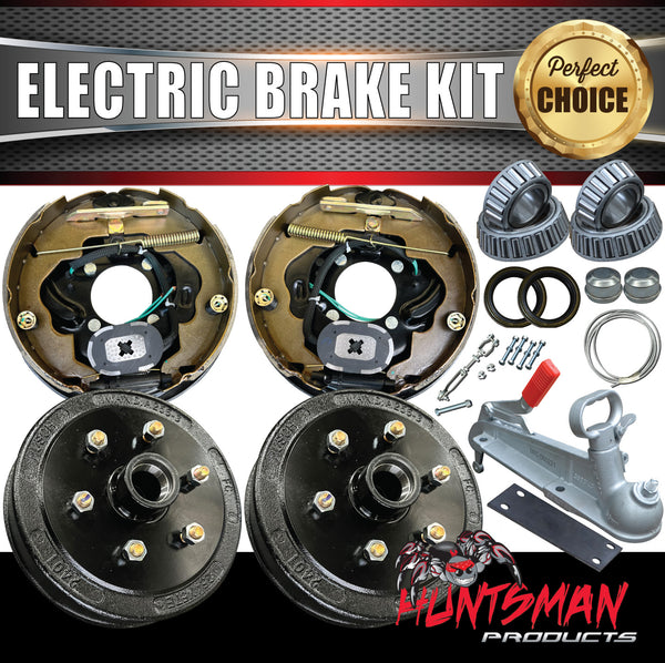 10" 6 Stud Trailer Caravan Electric Drum Brake & Coupling Kit.