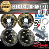 10" 6 Stud Trailer Caravan Electric Drum Brake & Coupling Kit + Japanese Koyo Bearings
