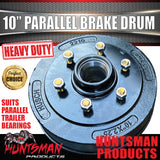 2X Trailer Caravan 10" Drums 6 Stud Landcruiser Pattern Parallel Bearings L68149