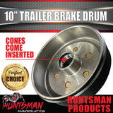 2X Trailer 10" Drums 6 Stud Landcruiser Stud Pattern. 6/139.7 PCD & S/L (Ford) Bearings.
