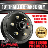 2X Trailer 10" Drums 6 Stud Landcruiser Stud Pattern. 6/139.7 PCD & S/L (Ford) Bearings.