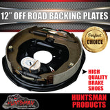 4x 12" Off Road Trailer Caravan Electric Brake Backing Plates & Park Brake Lever
