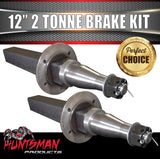 12" 2 Tonne Trailer Caravan Electric Drum Brake Kit + 2000KG Stub Axles & Mounts