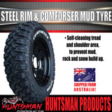 14x6 HT Holden Pattern Black Trailer Caravan Steel Rim & 185R14 LT Comforser Mud Tyre