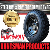 14x6 HT Holden Pattern Black Trailer Caravan Steel Rim & 185R14 LT Comforser Mud Tyre