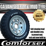 13x4 Ford Galvanised Boat Trailer Rim & 165/80R13 LT Comforser Mud Tyre