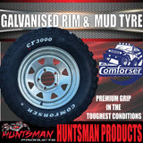 13x4 Ford Galvanised Boat Trailer Rim & 165/80R13 LT Comforser Mud Tyre