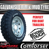 13x4 Ford Galvanised Boat Trailer Rim & 165/80R13 LT Comforser Mud Tyre