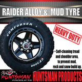 13x5 Ford Stud Silver Band Raider Trailer Alloy Rim & 165/80R13 LT Comforser Mud Tyre