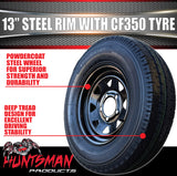 13x4.5 & 175R13C Black Ford Pattern Sunraysia Trailer Caravan Wheel Rim & Comforser CF350 Tyre