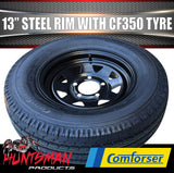 13x4.5 & 175R13C Black Sunraysia HT Holden Trailer Caravan Wheel Rim & Comforser CF350 Tyre 175