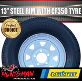 13x4.5 & 175R13C White Trailer Caravan Sunraysia Ford Pattern Wheel Rim & Comforser CF350 Tyre