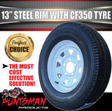13x4.5 & 175R13C White Trailer Caravan Sunraysia Ford Pattern Wheel Rim & Comforser CF350 Tyre