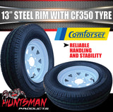 13x4.5 & 175R13C White Trailer Caravan Sunraysia Ford Pattern Wheel Rim & Comforser CF350 Tyre