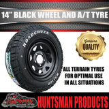 14x6 & 175/70R14 LT RA1100 HT Holden Black Trailer Caravan Wheel Rim & All Terrain Tyre 10ply