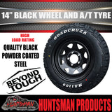 14x6 & 175/70R14 LT RA1100 HT Holden Black Trailer Caravan Wheel Rim & All Terrain Tyre 10ply