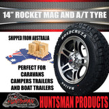 14x6 & 175/70R14 LT RA1100 HQ Holden Rocket Trailer Caravan Mag Wheel Rim & All Terrain Tyre