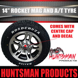 14" & 185R14 LT CF1100 Ford Stud Rocket Trailer Caravan Mag Wheel Rim & All Terrain Tyre