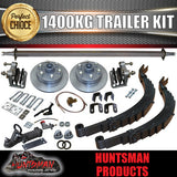 DIY 1400KG HYDRAULIC 12" LANDCRUISER PATTERN DISC BRAKED TRAILER KIT. SLIPPER SPRINGS.