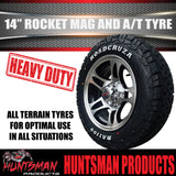 14x6 & 175/70R14 LT RA1100 HQ Holden Rocket Trailer Caravan Mag Wheel Rim & All Terrain Tyre