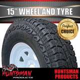 15X6 White Ford Caravan Trailer Off Steel Wheel Rim & 31x10.5R15 L/T 6 Ply Tyre 31"